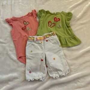 Gymboree butterfly pant and tee set